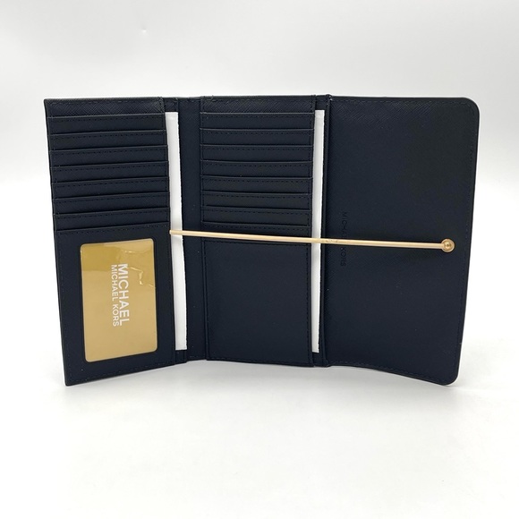 Michael Kors EW Large Crossbody Bag & Trifold Wallet Black - Picture 9 of 10